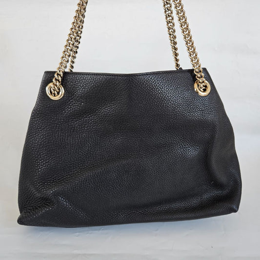 Gucci Black Leather Medium Soho Chain Tote