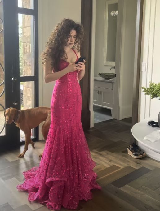 Sexy Mermaid Hot Pink Prom Dress New Arrive Long Party Dress Evening Dress fg7966