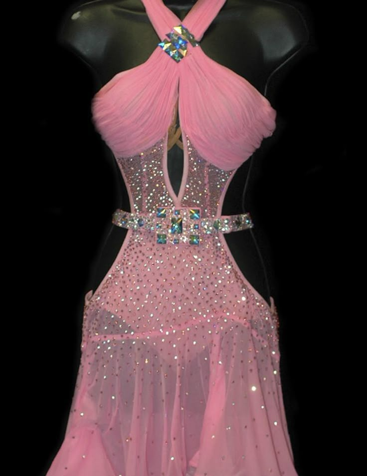 Sexy Pink Chiffon Beaded Cocktail Dress Y8816