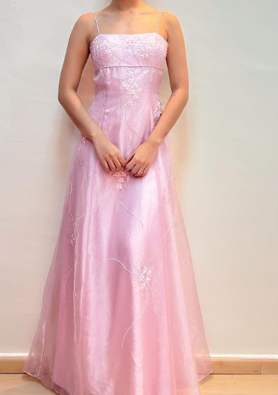 long prom dress pink evening gown fg6910