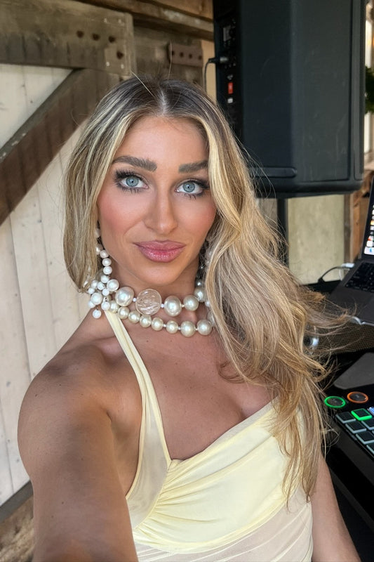 Elegant Halter Yellow Prom Dress with Sheer Mesh and Ruched Waist