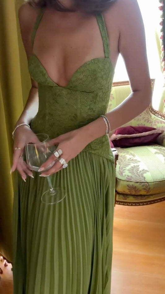 Green Sheath Rutched Long Prom Dresses Sexy Evening Formal Dress,LTP4321