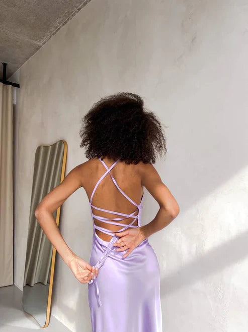 Wholesale Lavender Dress for Women Sexy Simple Bridesmaid Party Prom Dresses