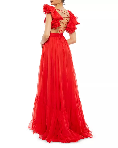 Liymcdress Red A-Line Long Prom Dress Charming Evening Party Dress Formal Dress