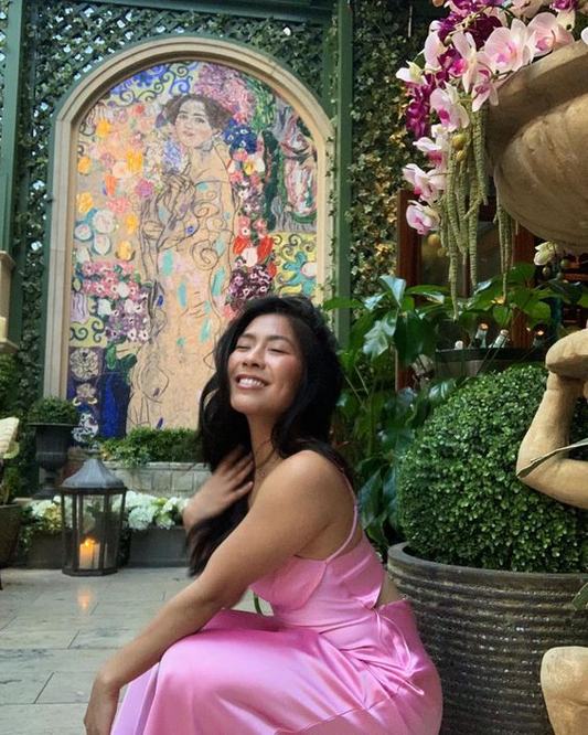 Elegant Pink Sleeveless Prom Dress,Pink Bridesmaid Dress Y7371