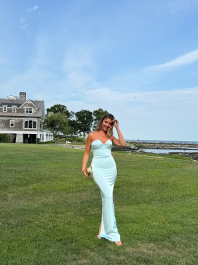 Sexy Halter Blue Sheath Prom Dress Long Evening Dress Bridesmaid Dress Y8233