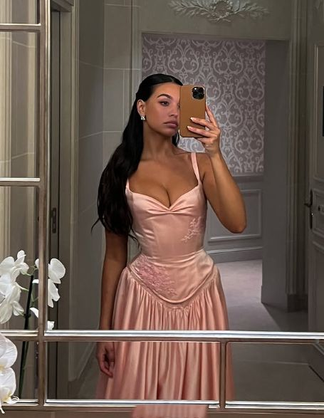 Elegant Spaghetti Straps Satin A Line Pink Evening Dress Bridesmaid Dress Y8807