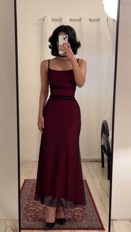 Liymcdress Elegant Sheath Spaghetti Straps Prom Dress Sleeveless Chic Formal Dress Charming Party Evening Gowns