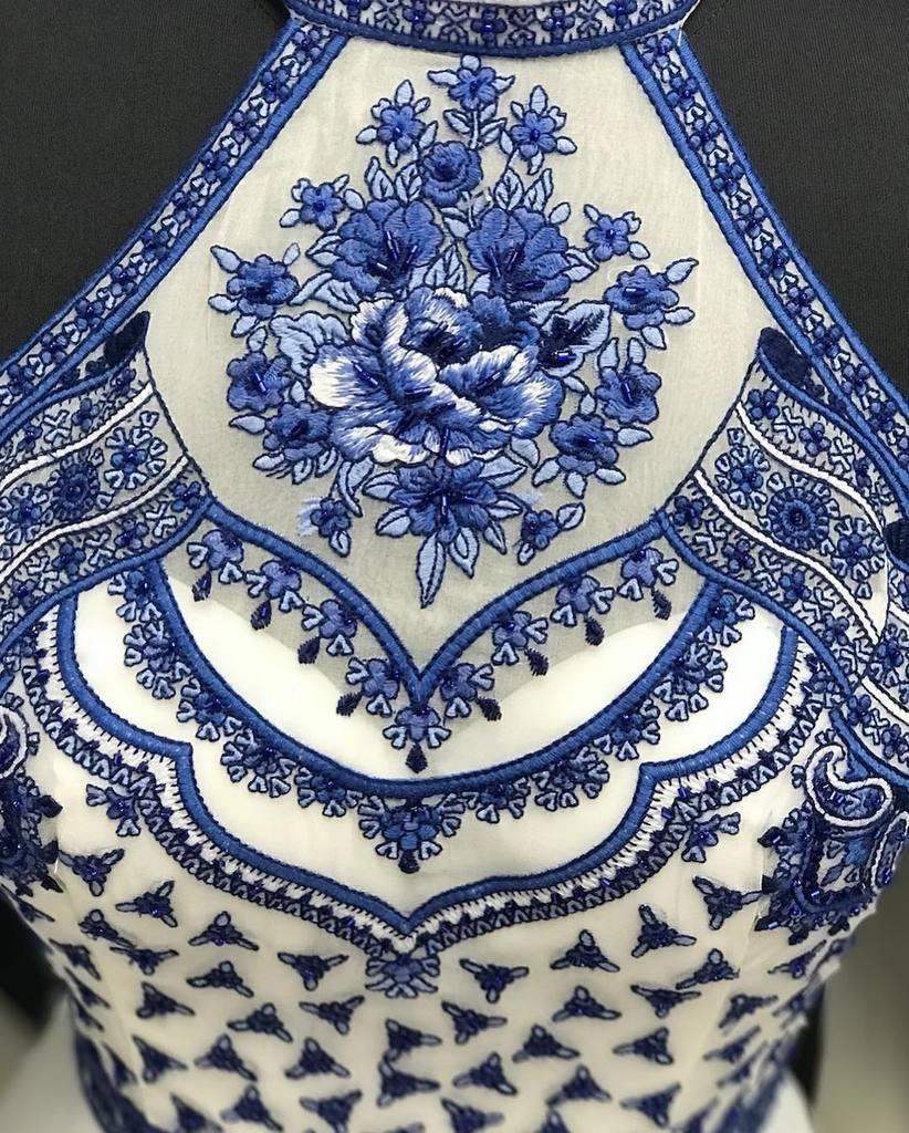 A Line Off White Halter Prom Dress Long Formal Dress PG970