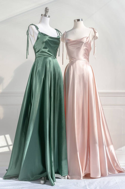 High Quality Satin Long Bridesmaid Dresses