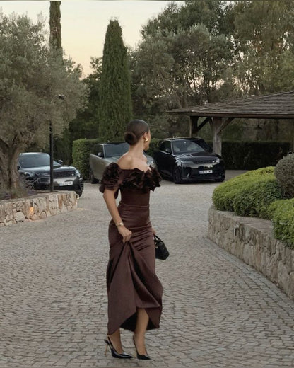 Unique Off The Shoulder Long Prom Dresses Elegant Dress for Woman
