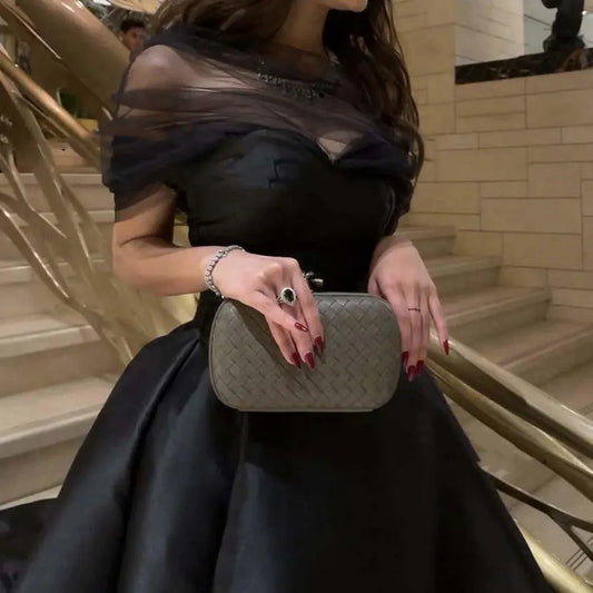 Vintage Black Ball Gown Prom Dress - Long Satin Off Shoulder Evening Gown for Special Occasions    fg8062