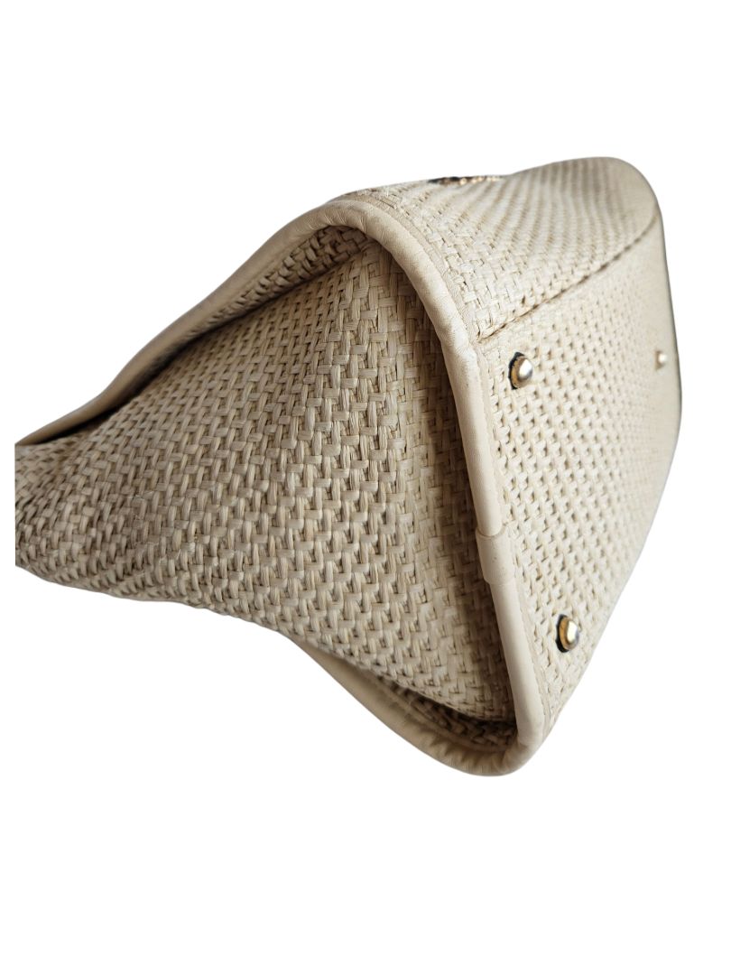 Chanel Beige Raffia Deauville Shopping Tote Bag