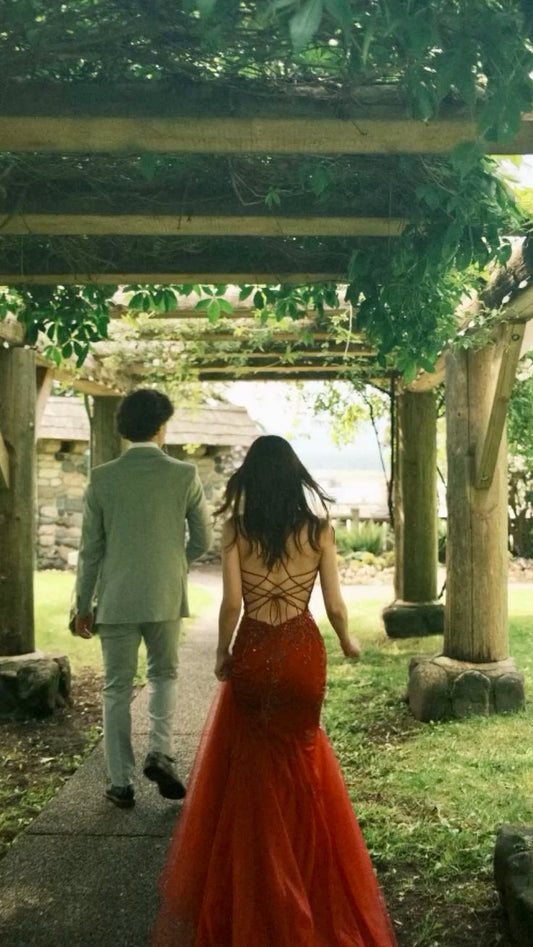 Burgundy Mermaid Long Prom Dresses Designers Evening Gowns