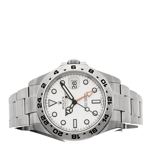 Stainless Steel 42mm Oyster Perpetual Date Explorer II Watch White 216570