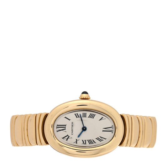 18K Yellow Gold 22mm Baignoire Quartz Watch