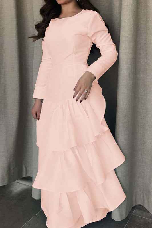 Elegant White Jewel Long Sleeveless Prom Dress with ruffles - liymcdress