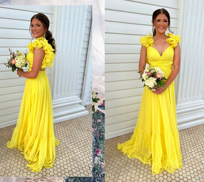 A-Line Long Hot Pink Prom Dresses Y6803