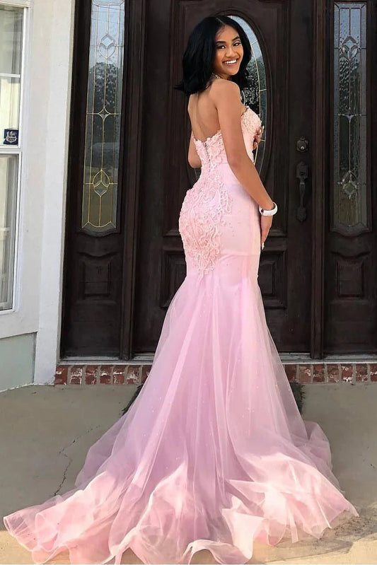 Charming Mermaid Sweetheart Neck Sleeveless Lace Up Sweep/Brush Train Prom Dress