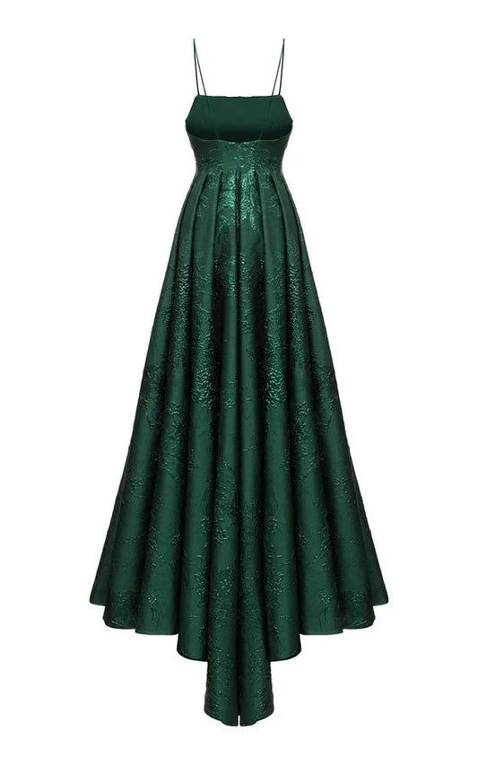 Liymcdress Charming Green A-Line Spaghetti Straps Classy Evening Party Dress Elegant Long Prom Dress