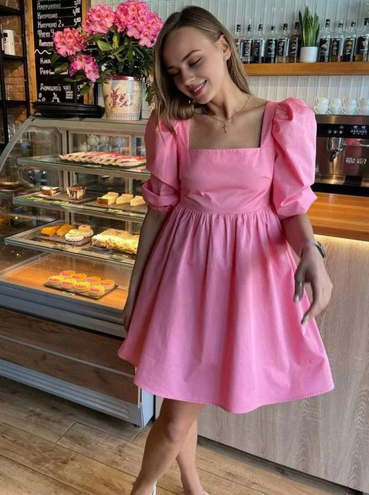 Liymcdress Sweetheart A-line Square Neckline Homecoming Dress Cute Birthday Dress Party Dress Graduation Dress Short Prom Dress