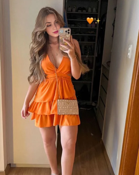 Liymcdress Sexy A-line V Neck Homecoming Dress Cute Birthday Dress Party Dress Graduation Dress Short Prom Dress Beach Dress