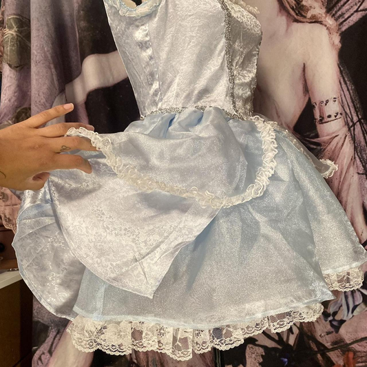 Cute Satin Lace Blue Short Graduation Homecoming Dress 18th Birthday Dress Y9885