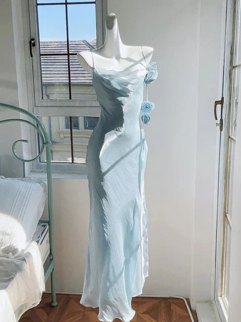 Liymcdress Elegant Spaghetti Strap Prom Dress Rose Decoration Birthday Party Gown