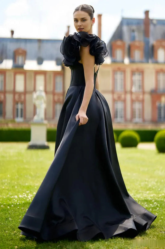 Formal Wear Dresses Any Holiday Occasion Asymmetrical Neck Dramatic Off Shoulder Floor Length With Sexy Slit Prom Dress Prom Dresses Stores