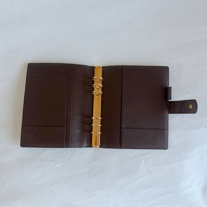 Louis Vuitton Damier Brown Large Ring Agenda Cover