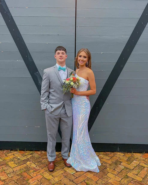 Wholesale Charming Mermaid One Shoulder Long Prom Dress  Elegant Evening Dress