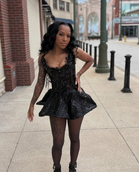 Gorgeous Black Tulle Sequin A Line Short Prom Dress Formal Homecoming Dress Birthday Outfits Y9647