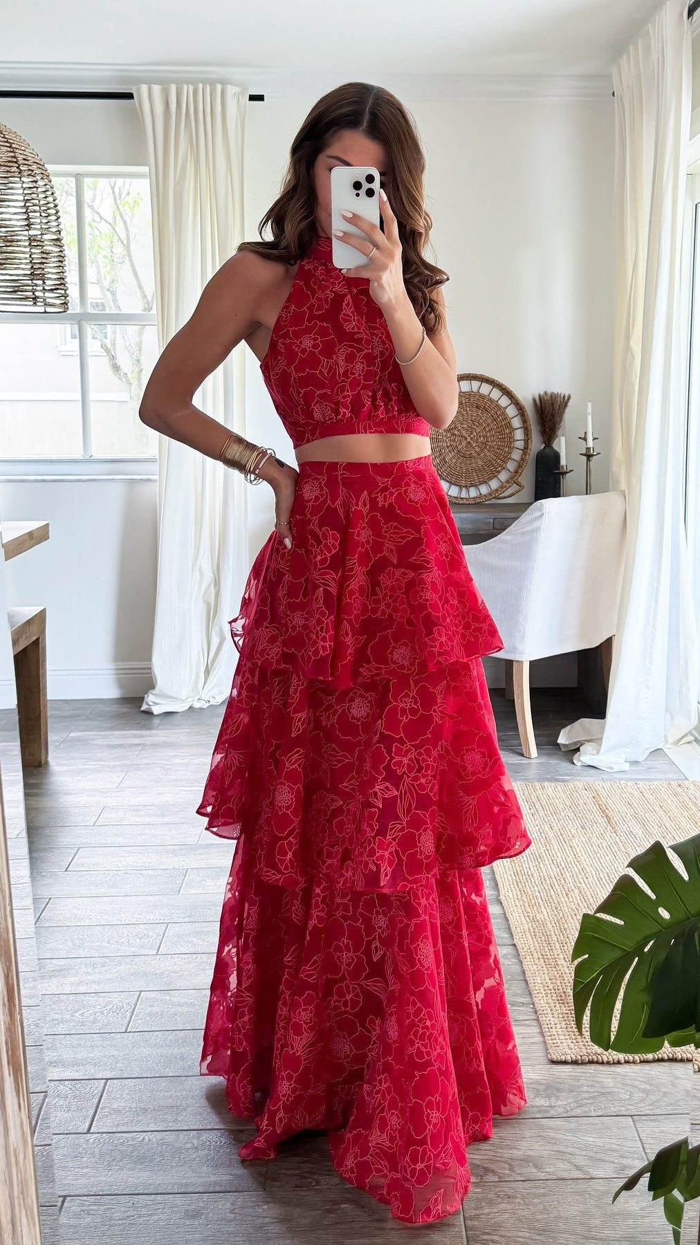 Two Pieces Lace Ruffle Fashion Party Dresses, Senior Prom Dress Long Graduation Dress For Girls,AST2269