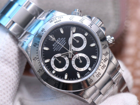 DAYTONA 40MM STEEL CASE BLACK DIAL