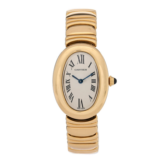 18K Yellow Gold 22mm Baignoire Quartz Watch