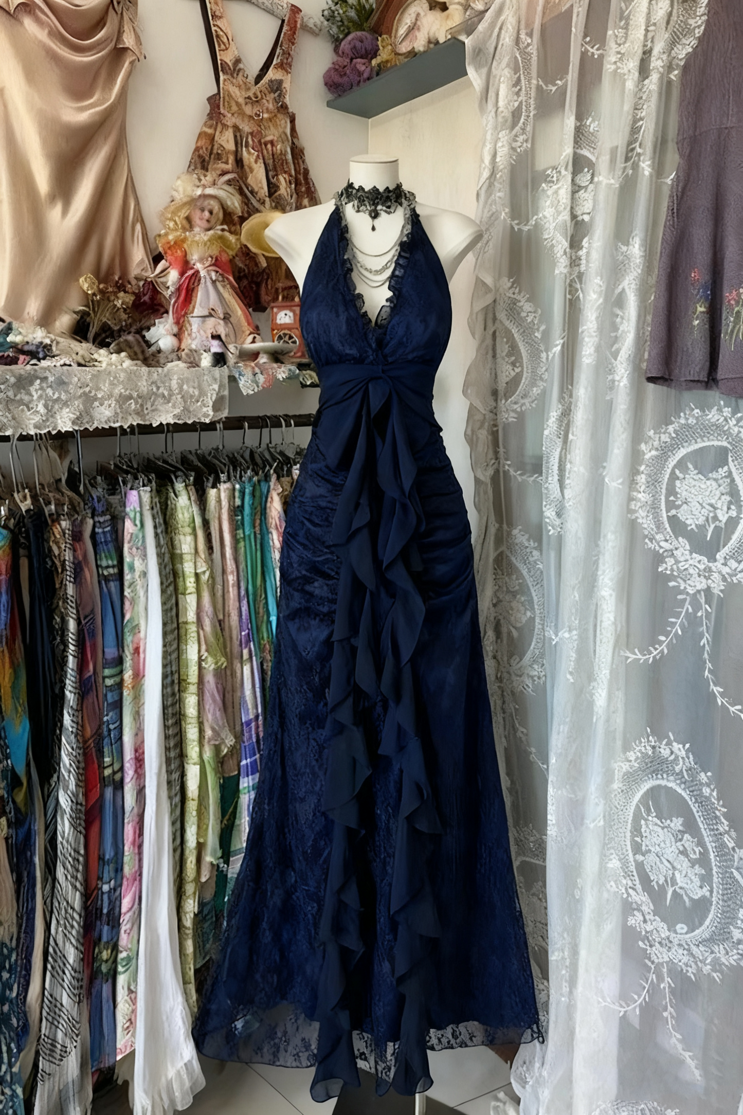 Black/Red Sweet Vintage Fashion Backless Long A-Line Chiffon Tulle Ball Gown Evening Dress Birthday Dress