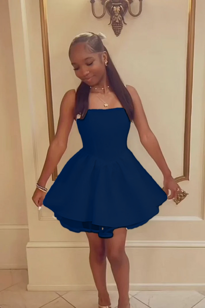 White A Line Homecoming Dress Short Party Dress    fg7728