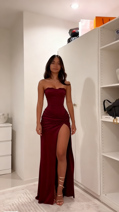 Strapless Formal Dress Long Evening Party Dresses  fg7769